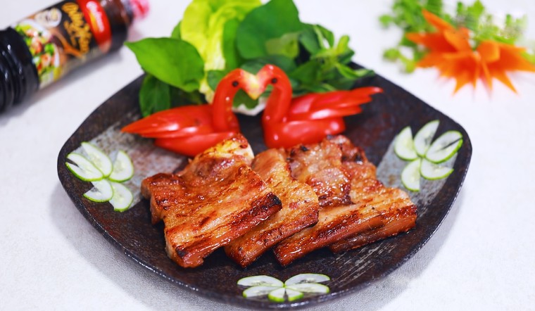 Ba chỉ heo nướng BBQ