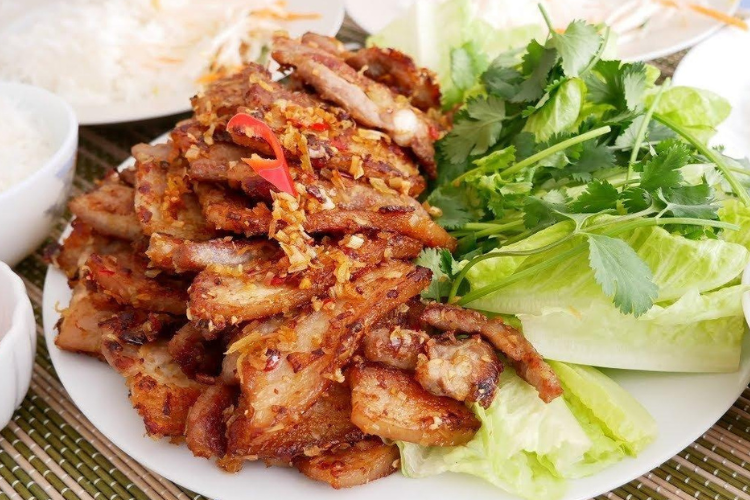 Ba chỉ heo nướng sa tế