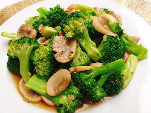 Bông cải trắng xào nấm