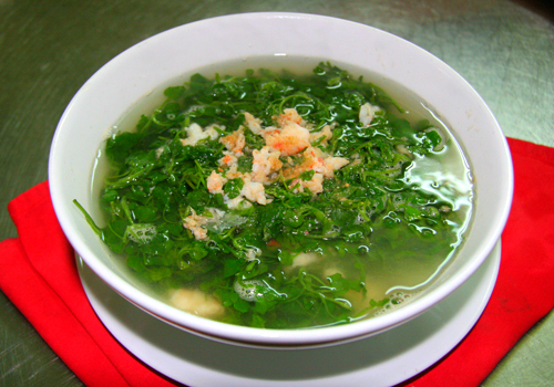 Canh cải xoong nấu thịt
