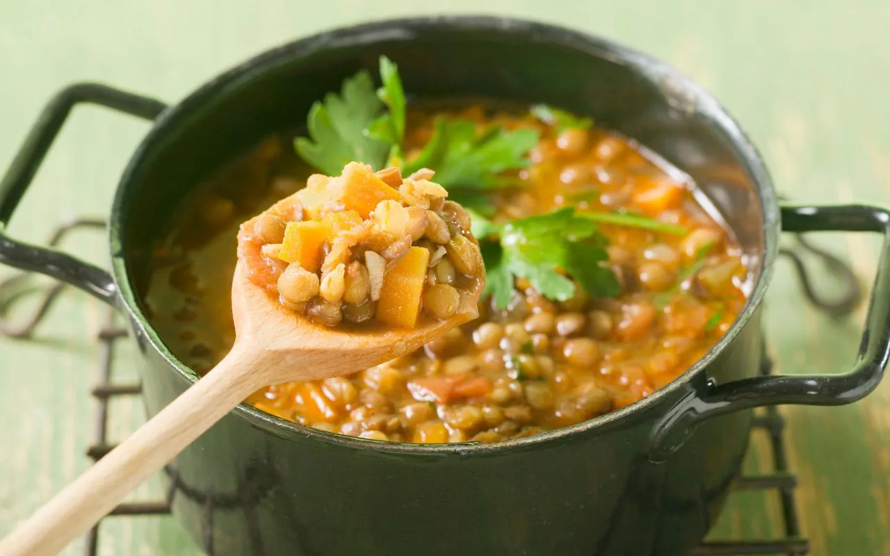 Canh đậu lăng chay