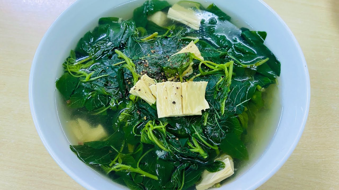 Canh rau dền nấu đậu hũ