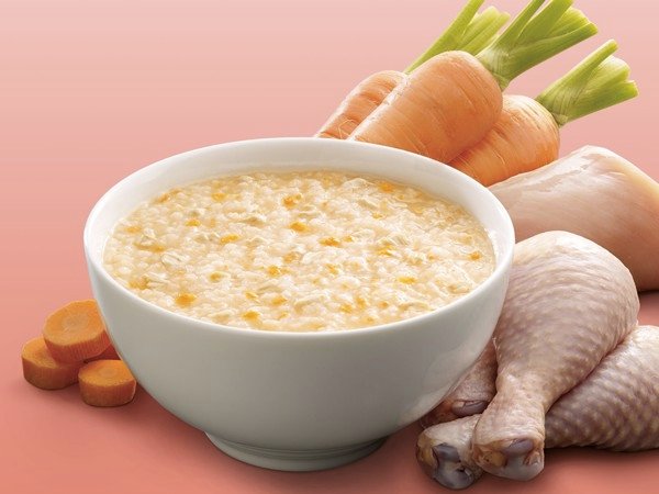 Cháo gà cà rốt