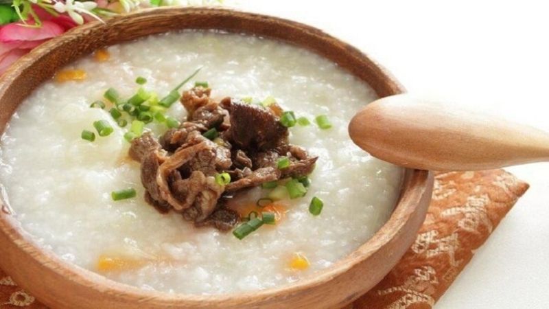 Cháo thịt bò khoai tây