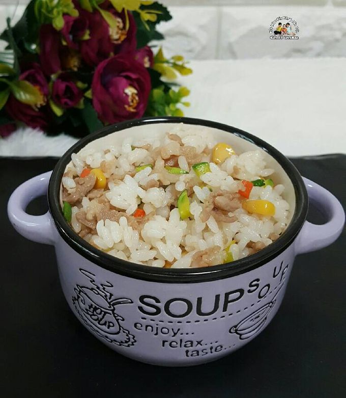 Cơm mềm trộn cá hấp