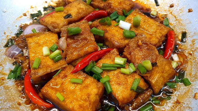 Đậu hũ rim nước tương