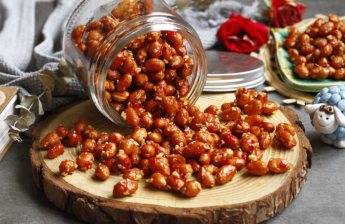 Đậu phộng rang tỏi ớt