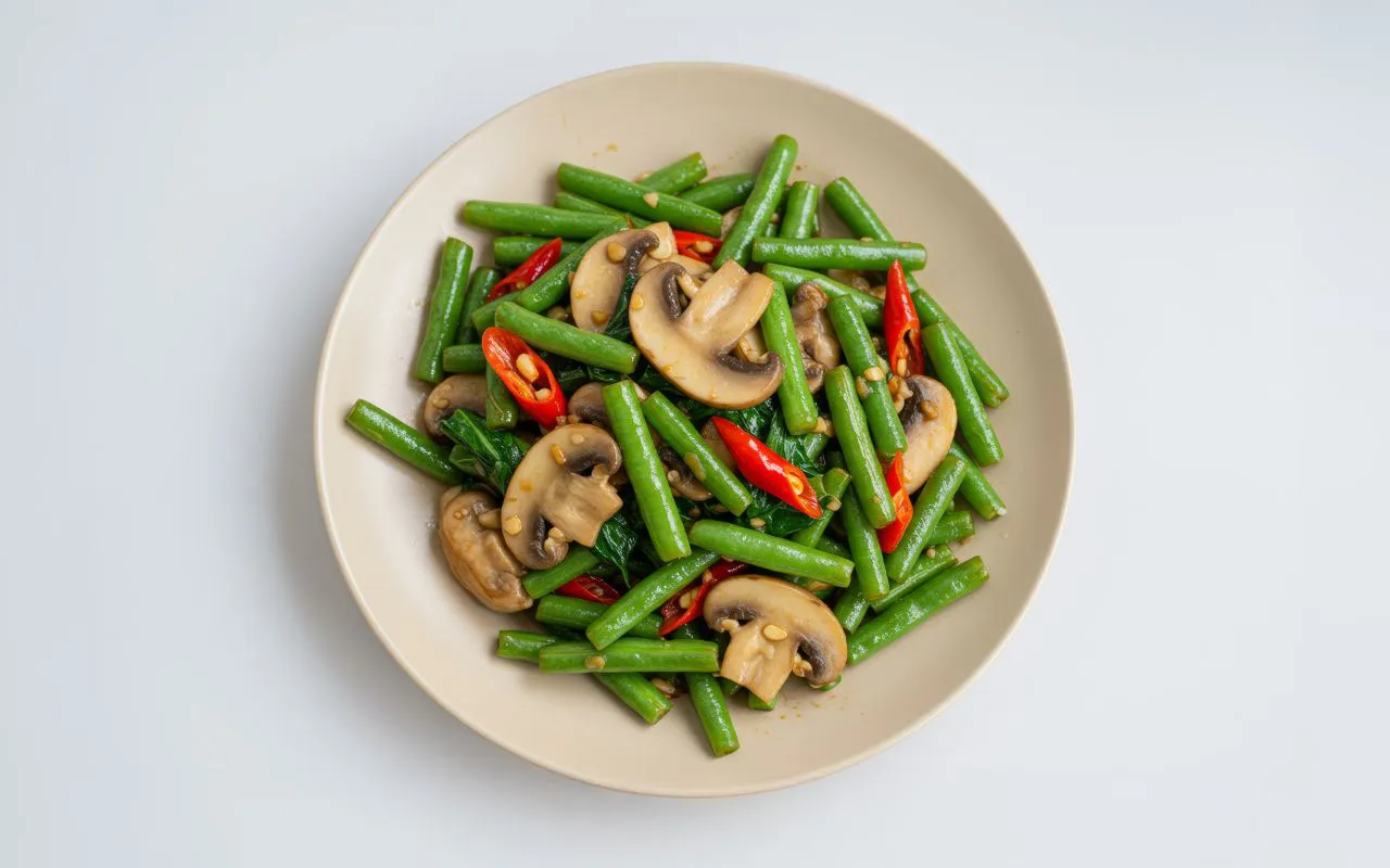 Đậu que xào chay