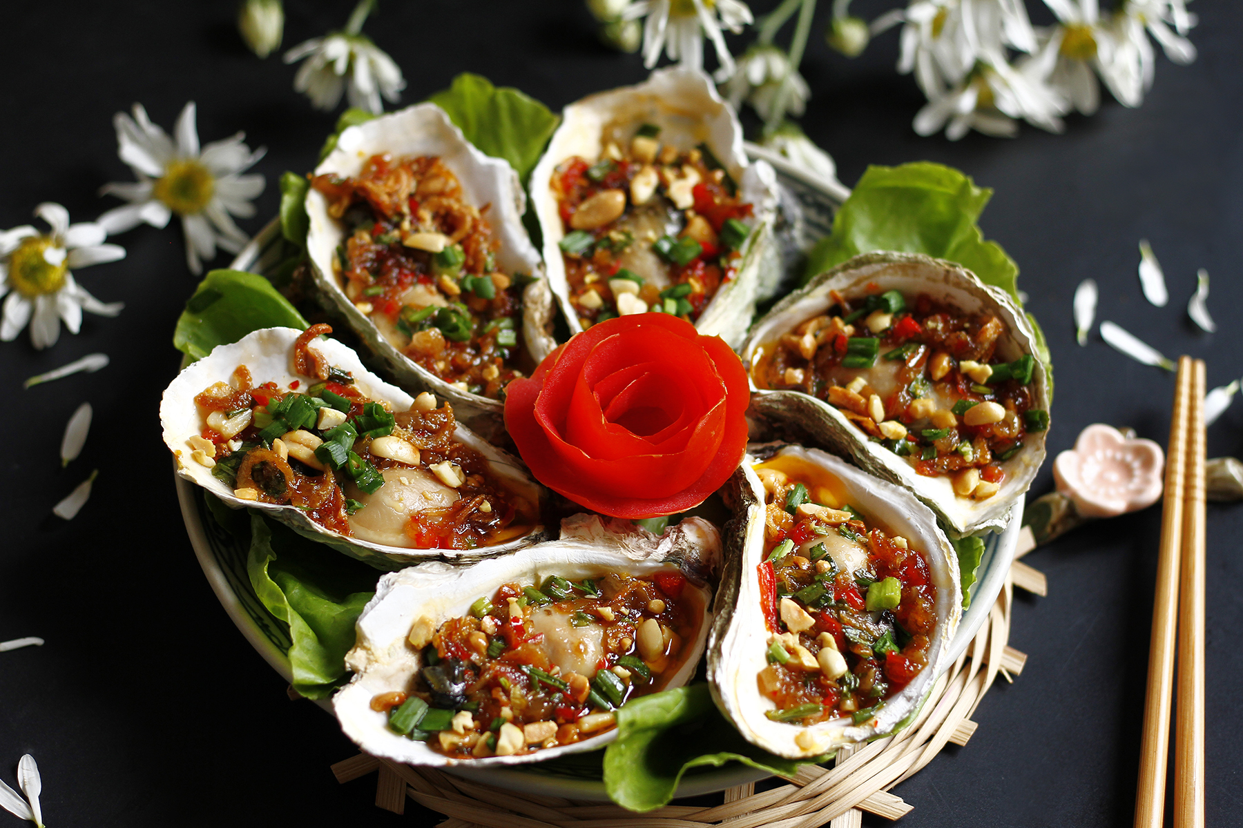 Hàu nướng mỡ hành