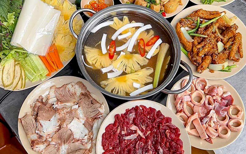 Lẩu bò nhúng giấm