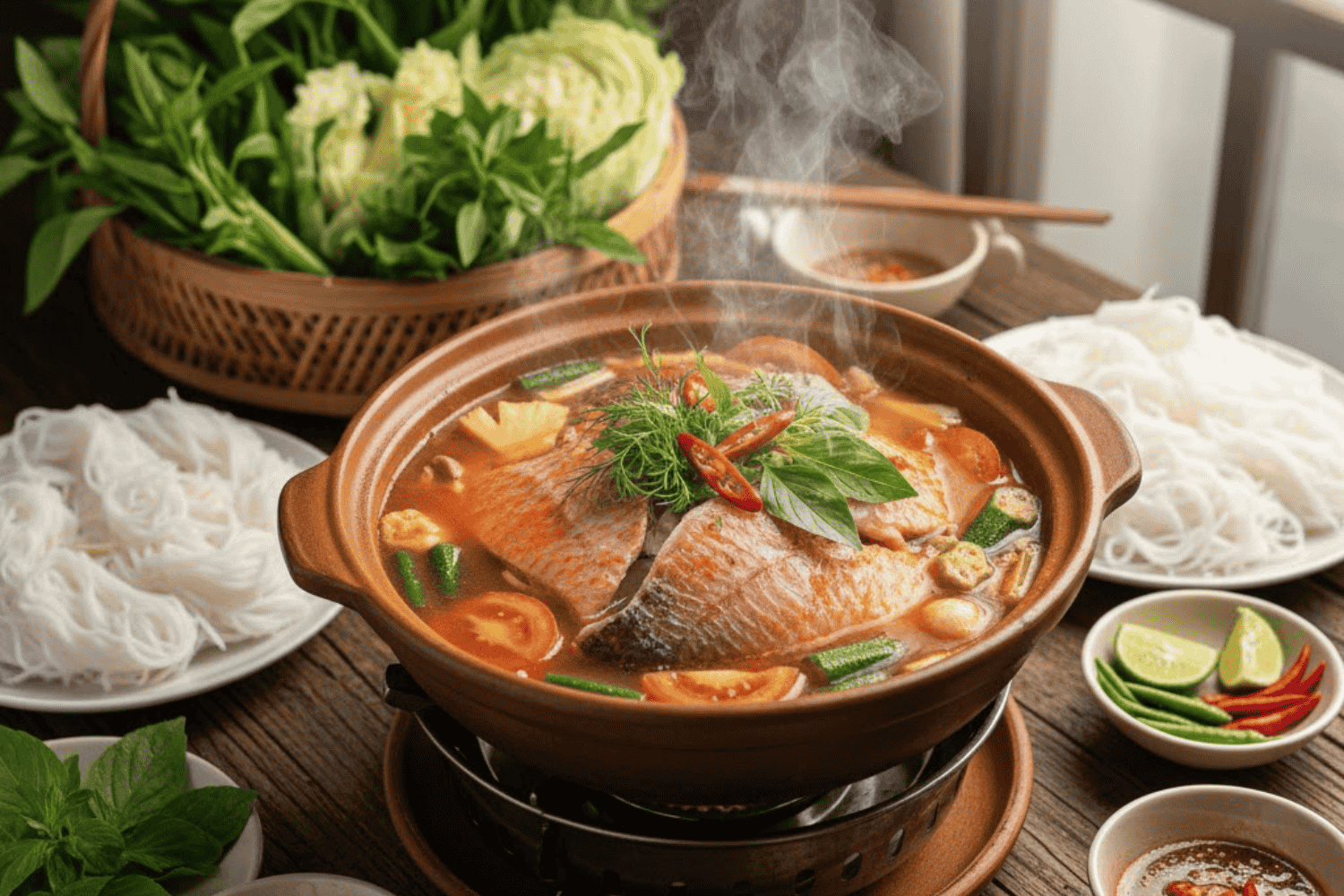 Lẩu cá diêu hồng