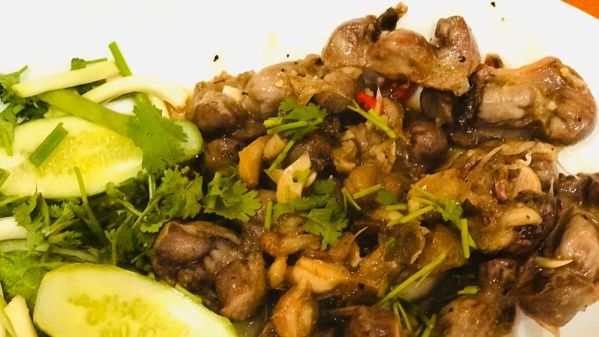 Lòng gà rim gừng