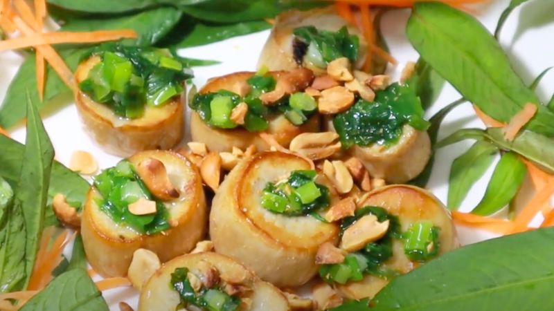 Nấm bào ngư nướng mỡ hành