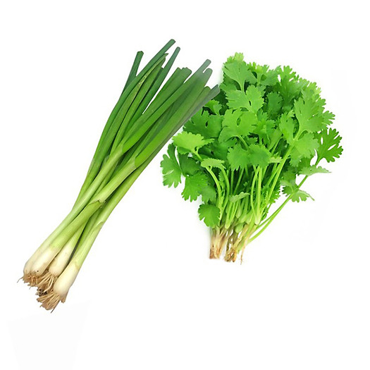 Hành lá, rau mùi, ớt, chanh